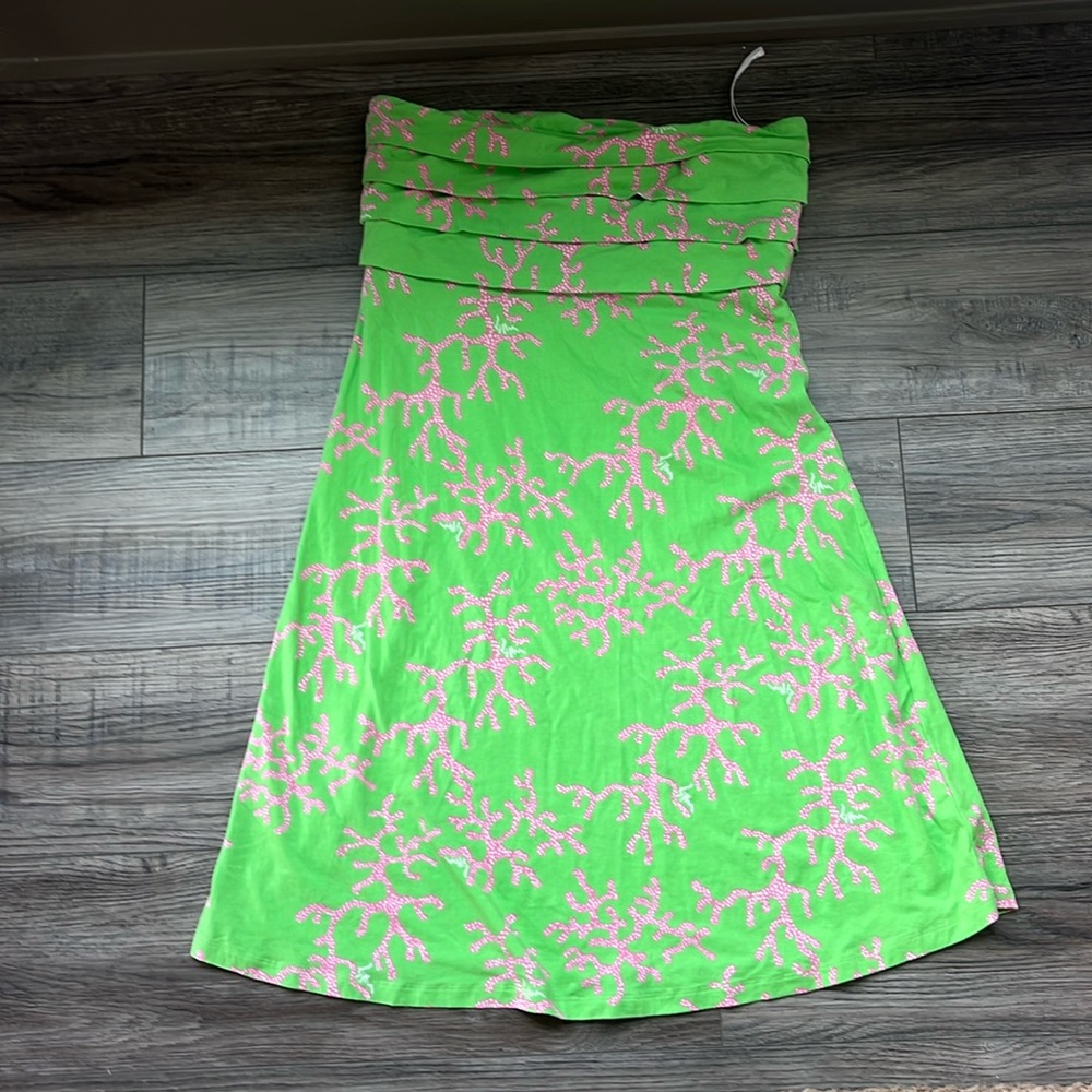Lily Pulitzer strapless dress. Size large